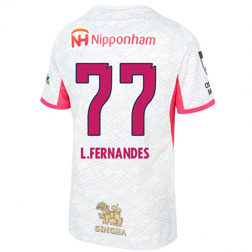 Danxen Barn Lucas Fernandes #77 Vit Sakura Rosa Bortatröja Matchtröjor 2025/26 Tröjor T-Tröja