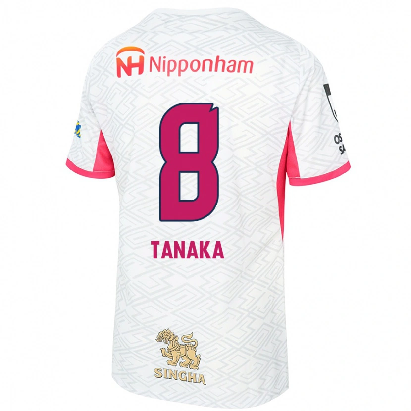 Danxen Barn Tomoko Tanaka #8 Vit Sakura Rosa Bortatröja Matchtröjor 2025/26 Tröjor T-Tröja