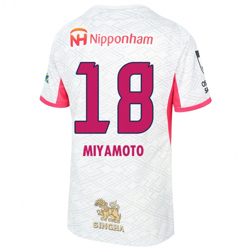 Danxen Barn Hikari Miyamoto #18 Vit Sakura Rosa Bortatröja Matchtröjor 2025/26 Tröjor T-Tröja
