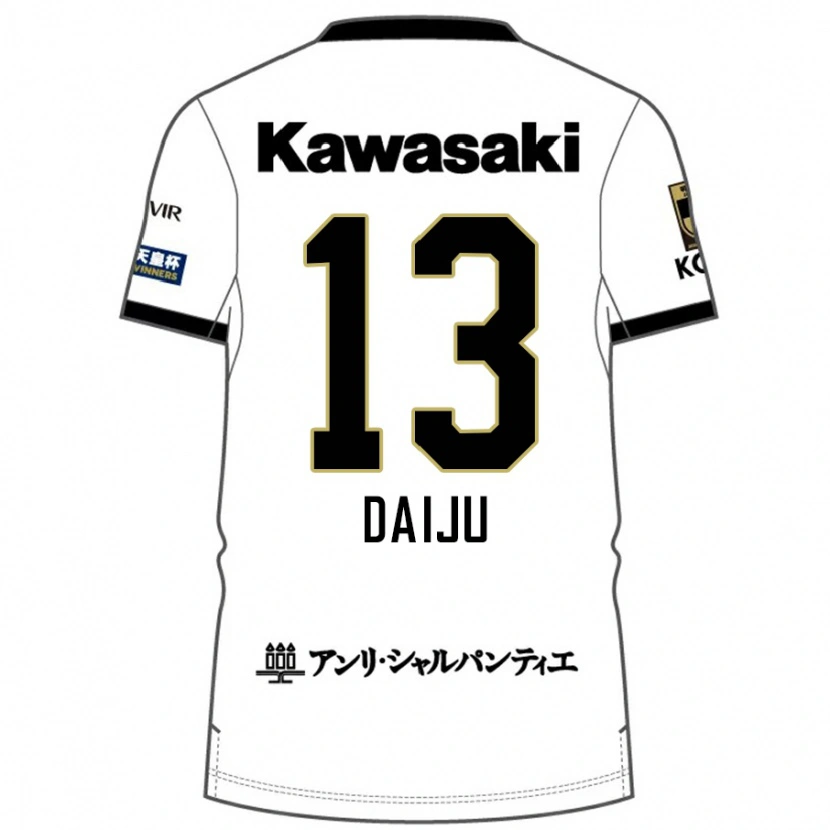 Danxen Barn Daiju Sasaki #13 Vit Svart Bortatröja Matchtröjor 2025/26 Tröjor T-Tröja