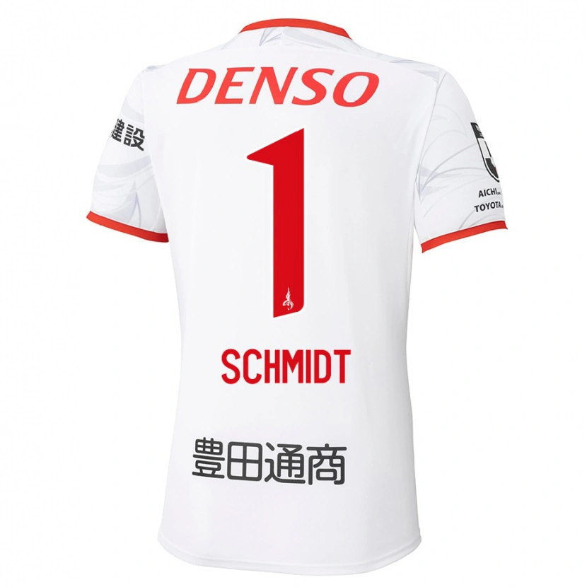 Danxen Barn Daniel Schmidt #1 Vit Röd Bortatröja Matchtröjor 2025/26 Tröjor T-Tröja