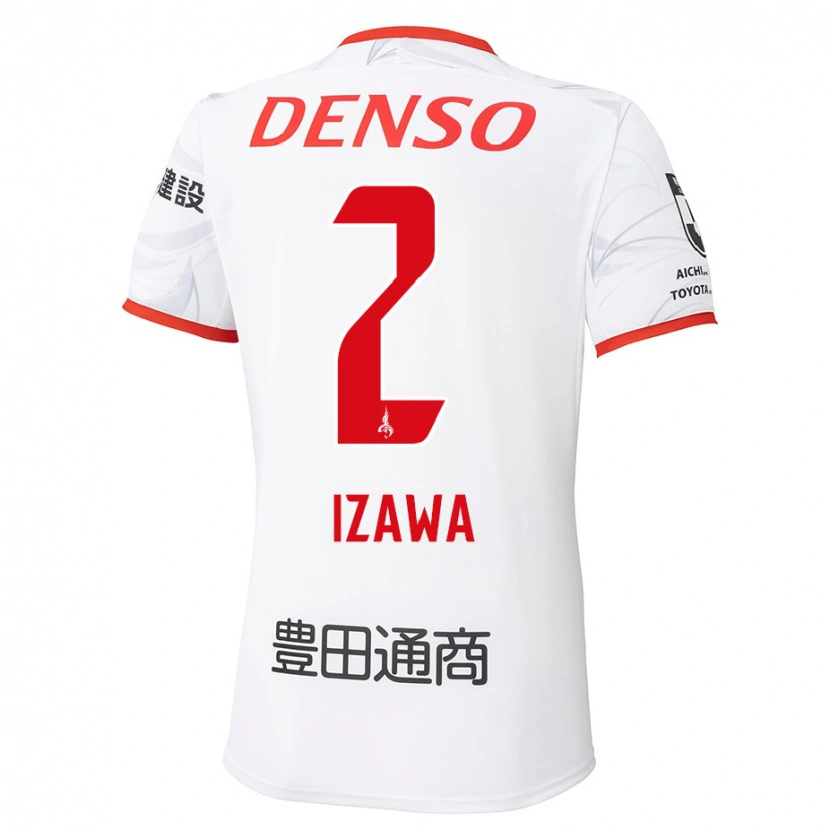 Danxen Barn Shuto Izawa #2 Vit Röd Bortatröja Matchtröjor 2025/26 Tröjor T-Tröja