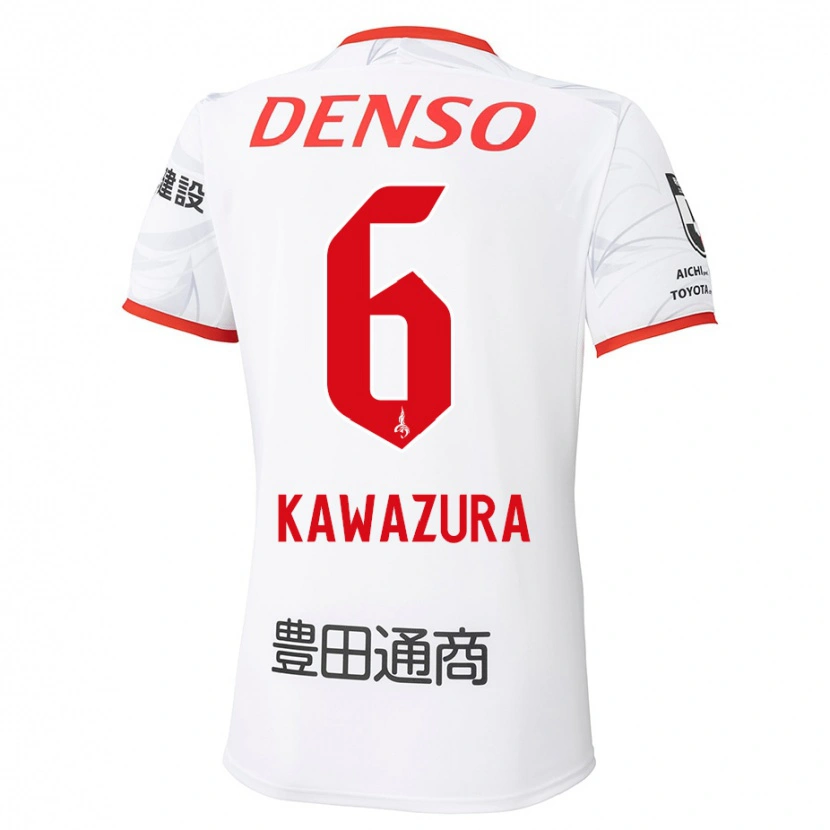 Danxen Barn Akinari Kawazura #6 Vit Röd Bortatröja Matchtröjor 2025/26 Tröjor T-Tröja