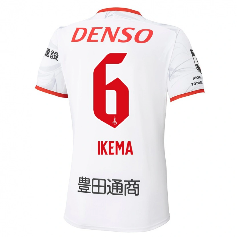 Danxen Barn Kano Ikema #6 Vit Röd Bortatröja Matchtröjor 2025/26 Tröjor T-Tröja