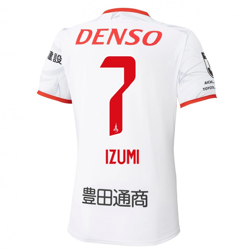 Danxen Barn Ryuji Izumi #7 Vit Röd Bortatröja Matchtröjor 2025/26 Tröjor T-Tröja