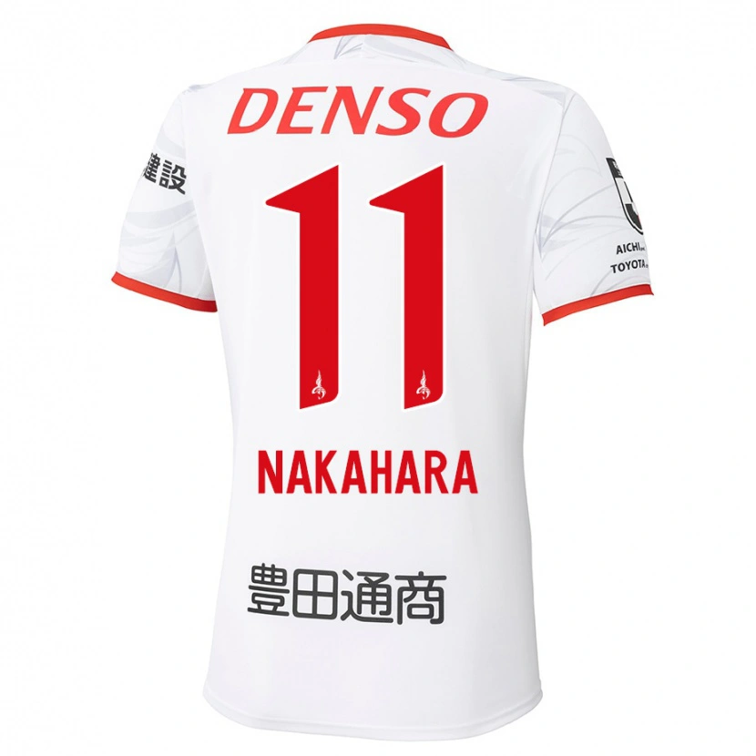 Danxen Barn Sora Nakahara #11 Vit Röd Bortatröja Matchtröjor 2025/26 Tröjor T-Tröja