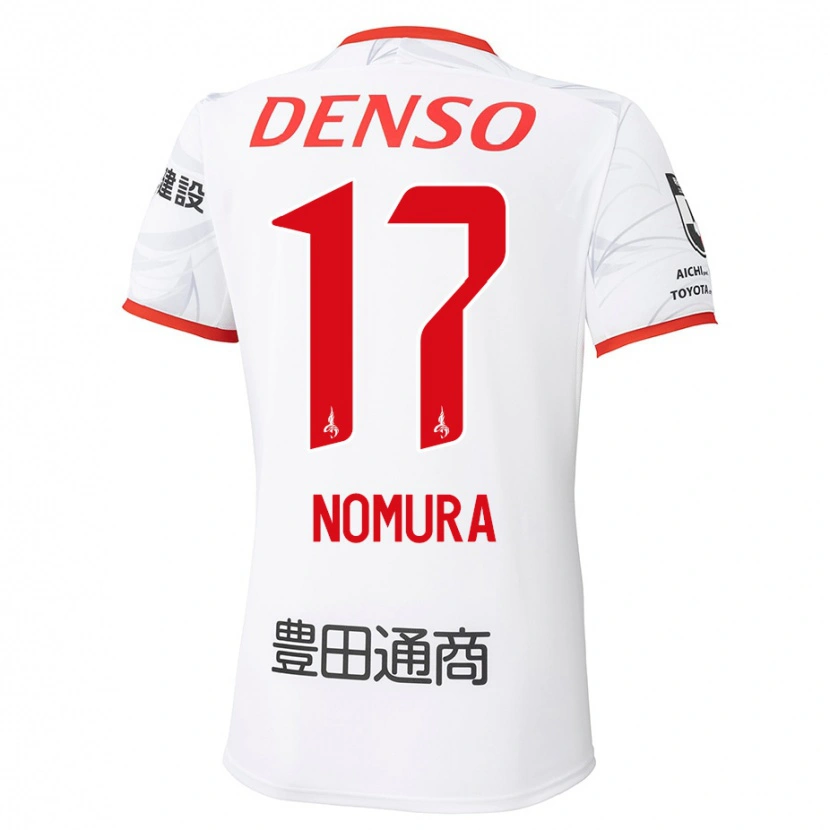 Danxen Barn Yuto Nomura #17 Vit Röd Bortatröja Matchtröjor 2025/26 Tröjor T-Tröja