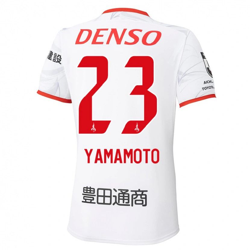 Danxen Barn Haruki Yamamoto #23 Vit Röd Bortatröja Matchtröjor 2025/26 Tröjor T-Tröja