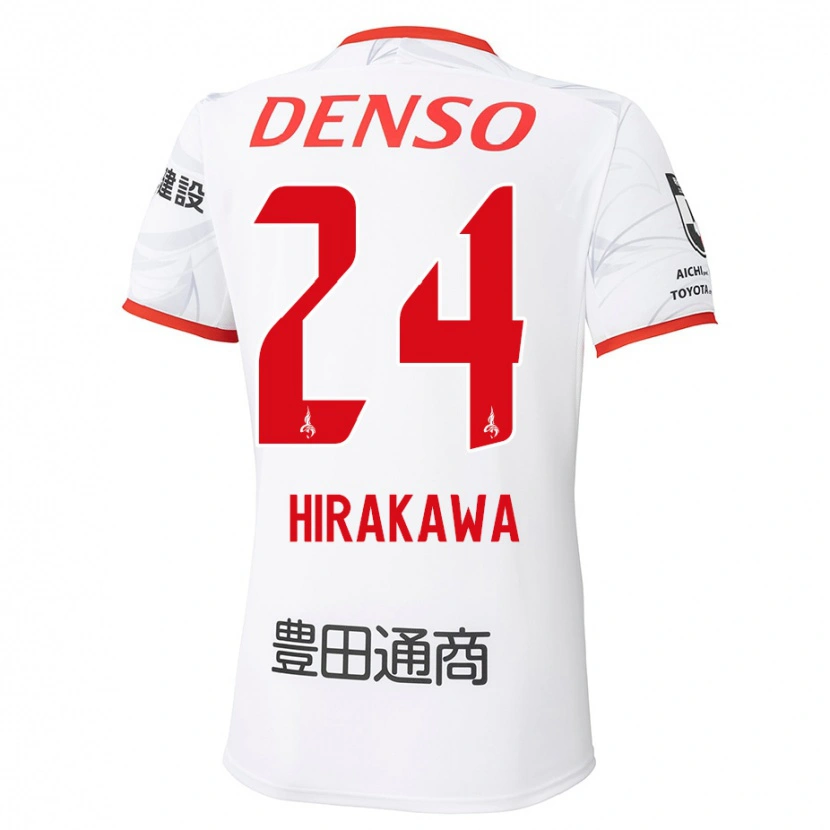 Danxen Barn Haruto Hirakawa #24 Vit Röd Bortatröja Matchtröjor 2025/26 Tröjor T-Tröja