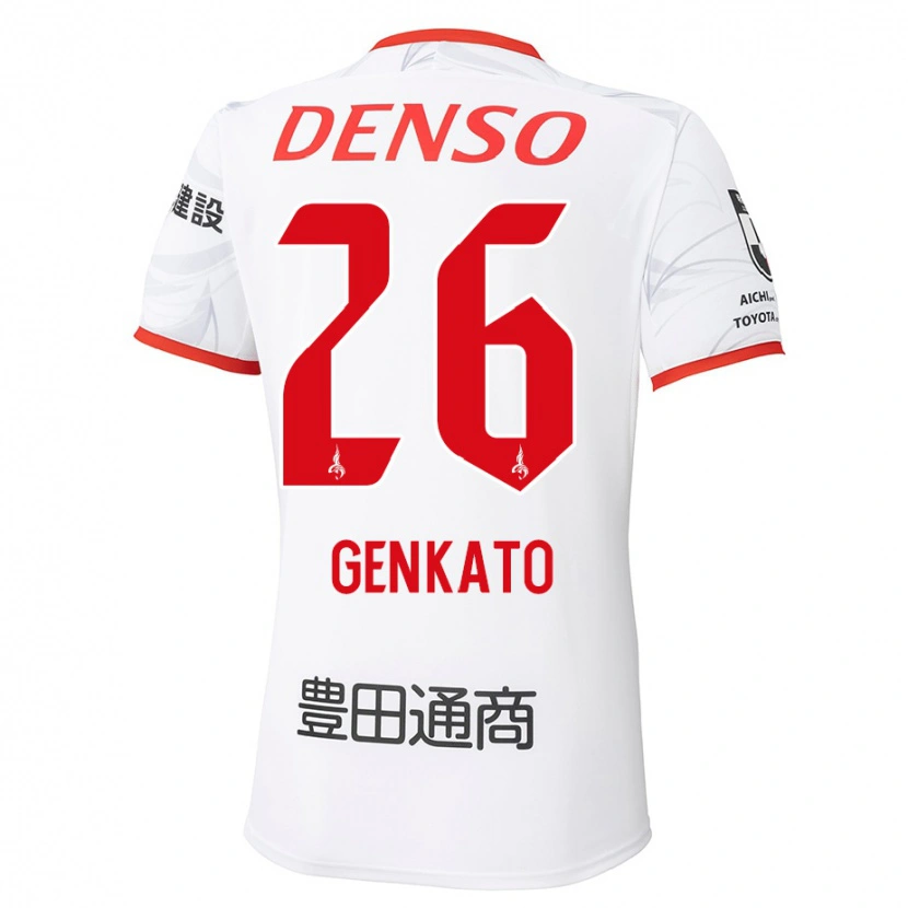 Danxen Barn Gen Kato #26 Vit Röd Bortatröja Matchtröjor 2025/26 Tröjor T-Tröja