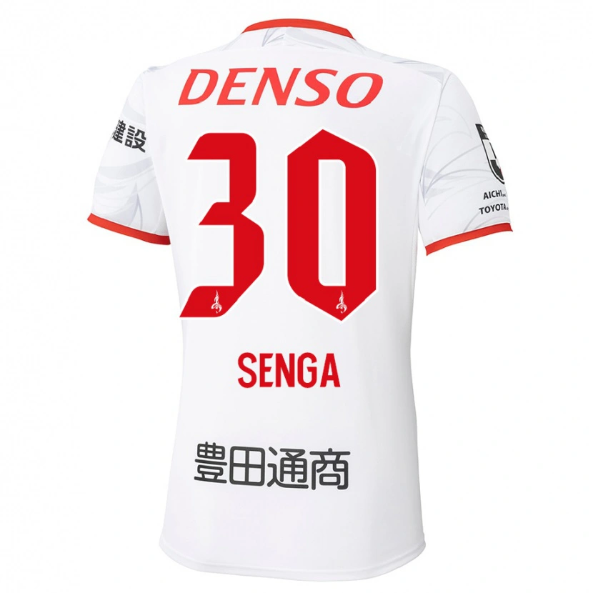Danxen Barn Shotaro Senga #30 Vit Röd Bortatröja Matchtröjor 2025/26 Tröjor T-Tröja