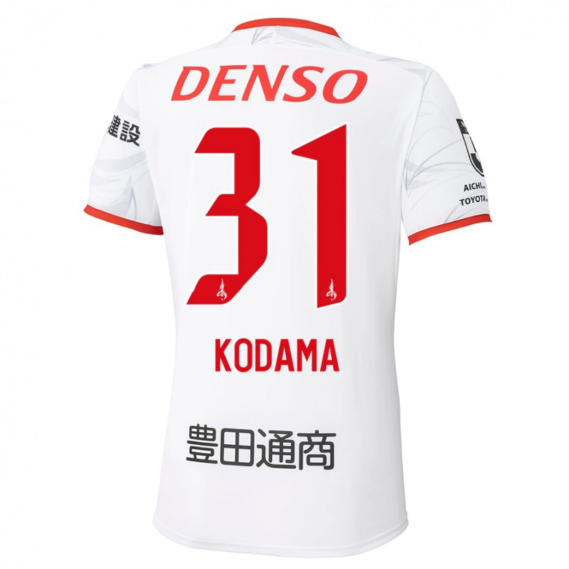 Danxen Barn Tsuyoshi Kodama #31 Vit Röd Bortatröja Matchtröjor 2025/26 Tröjor T-Tröja