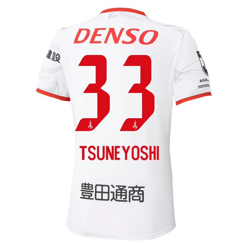 Danxen Barn Ryoma Tsuneyoshi #33 Vit Röd Bortatröja Matchtröjor 2025/26 Tröjor T-Tröja