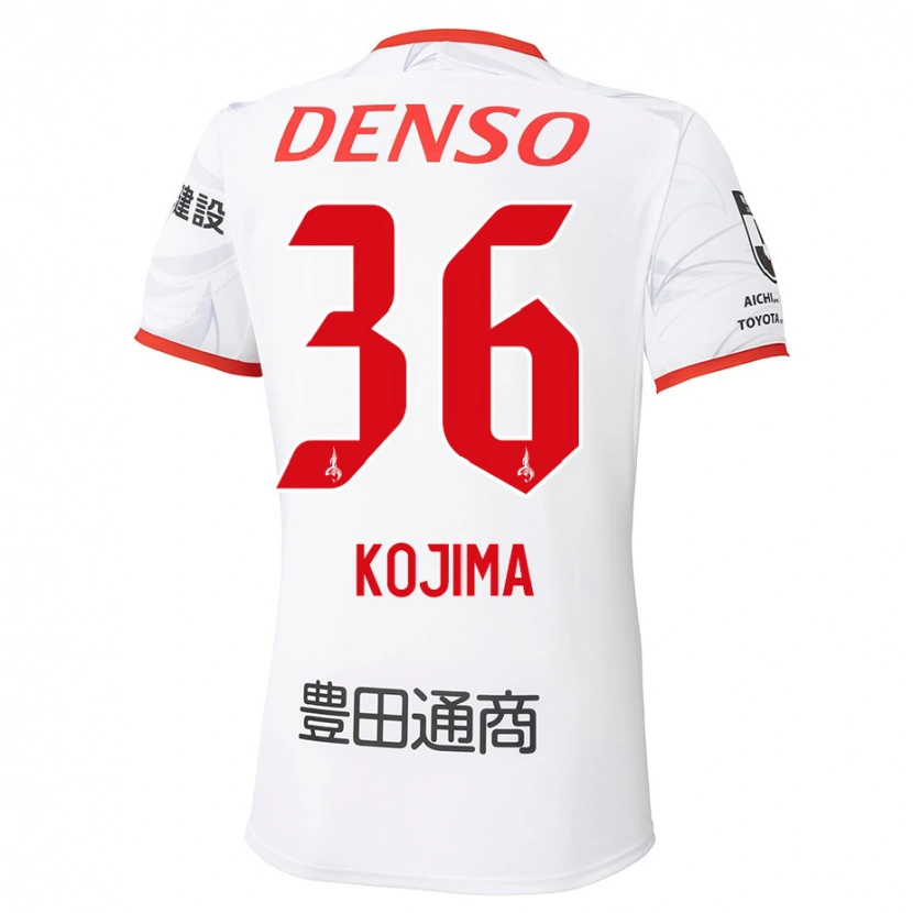 Danxen Barn Aoto Kojima #36 Vit Röd Bortatröja Matchtröjor 2025/26 Tröjor T-Tröja