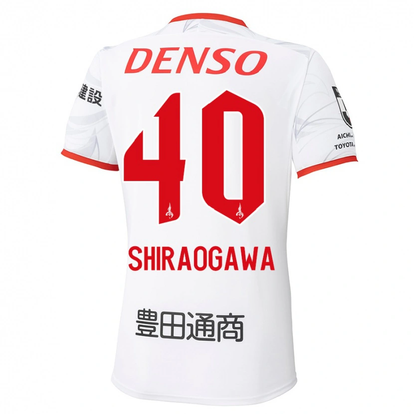 Danxen Barn Rekuto Shiraogawa #40 Vit Röd Bortatröja Matchtröjor 2025/26 Tröjor T-Tröja