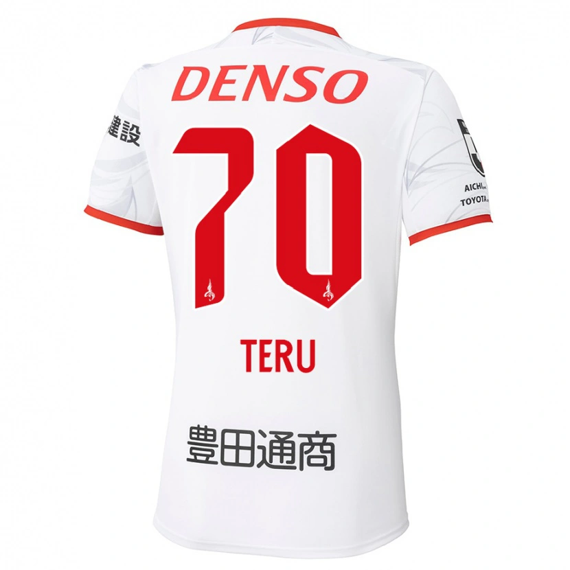 Danxen Barn Teruki Hara #70 Vit Röd Bortatröja Matchtröjor 2025/26 Tröjor T-Tröja