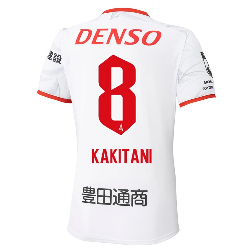 Danxen Barn Yoichiro Kakitani #8 Vit Röd Bortatröja Matchtröjor 2025/26 Tröjor T-Tröja
