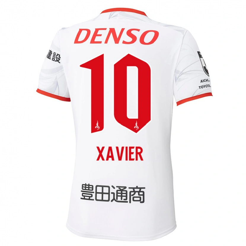 Danxen Barn Gabriel Xavier #10 Vit Röd Bortatröja Matchtröjor 2025/26 Tröjor T-Tröja