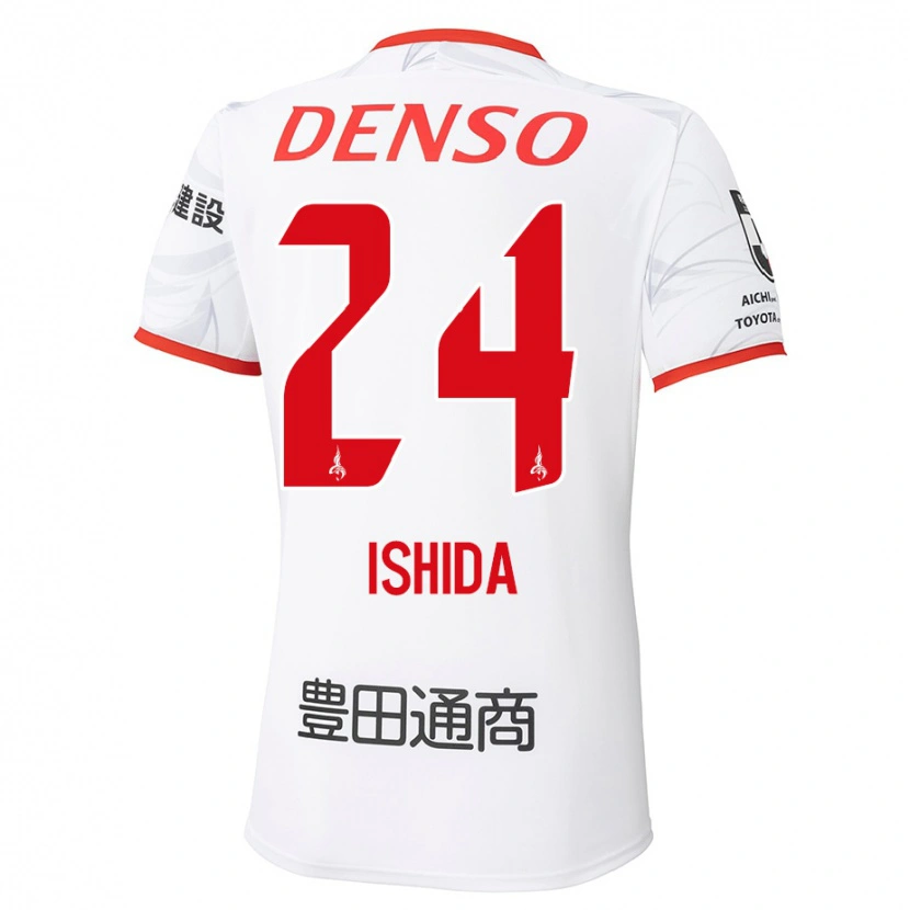 Danxen Barn Ryotaro Ishida #24 Vit Röd Bortatröja Matchtröjor 2025/26 Tröjor T-Tröja