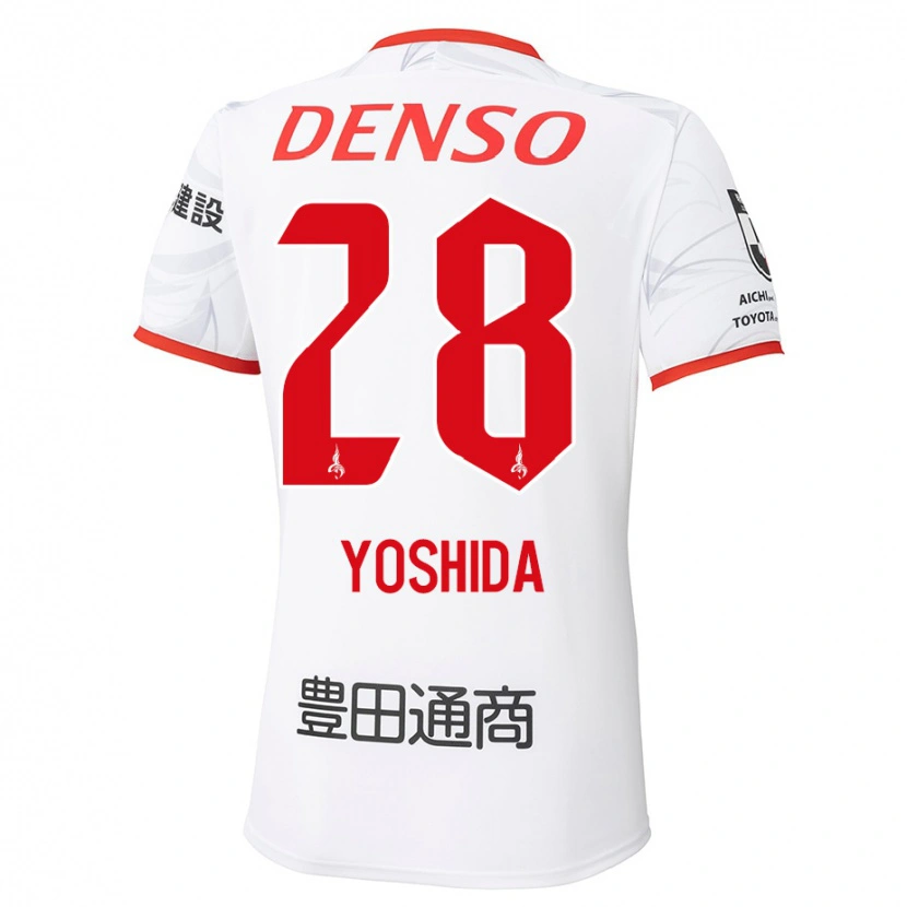 Danxen Barn Akira Yoshida #28 Vit Röd Bortatröja Matchtröjor 2025/26 Tröjor T-Tröja