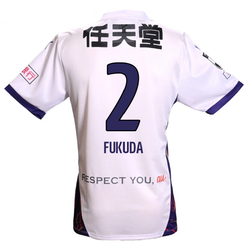 Danxen Barn Shinnosuke Fukuda #2 Vit Lila Svart Bortatröja Matchtröjor 2025/26 Tröjor T-Tröja