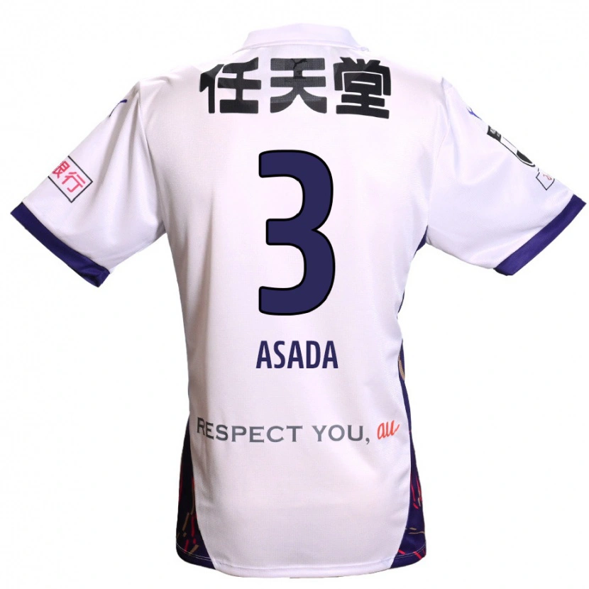 Danxen Barn Shogo Asada #3 Vit Lila Svart Bortatröja Matchtröjor 2025/26 Tröjor T-Tröja