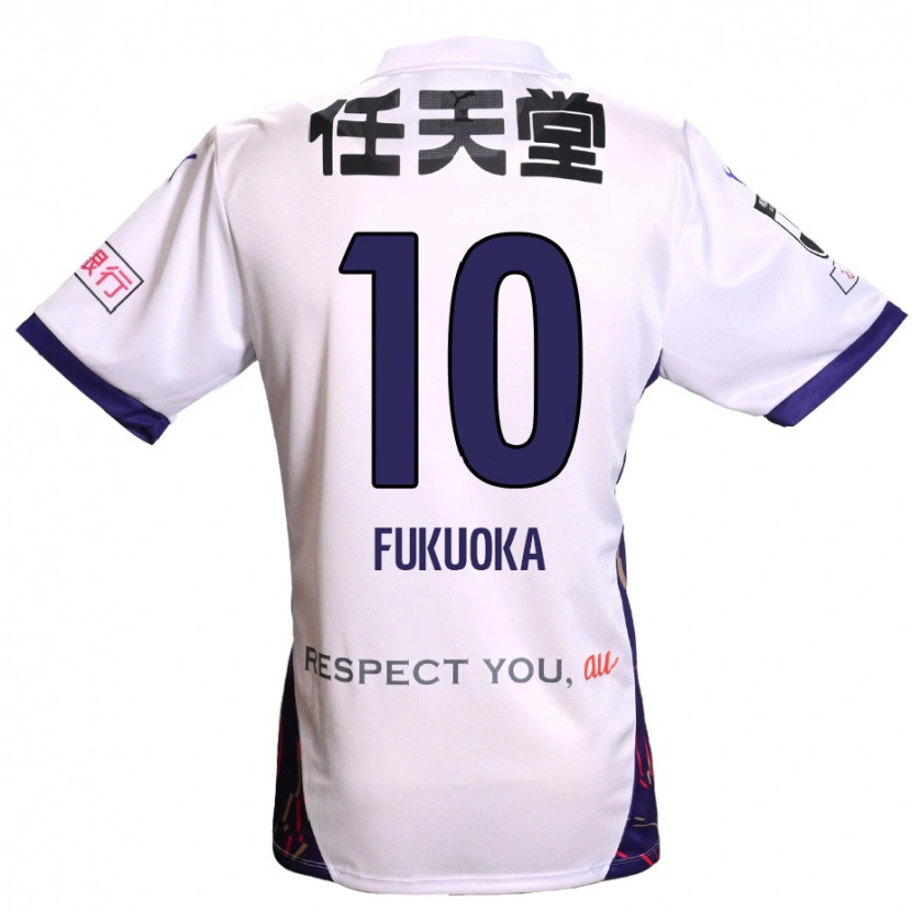 Danxen Barn Shimpei Fukuoka #10 Vit Lila Svart Bortatröja Matchtröjor 2025/26 Tröjor T-Tröja