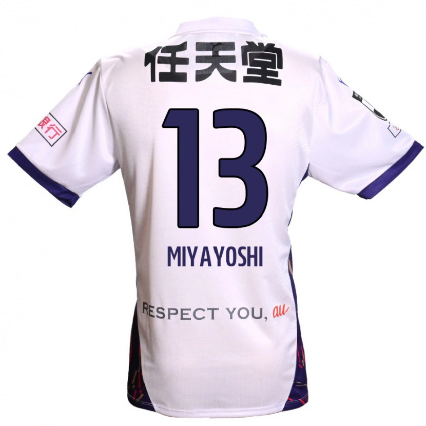 Danxen Barn Takumi Miyayoshi #13 Vit Lila Svart Bortatröja Matchtröjor 2025/26 Tröjor T-Tröja