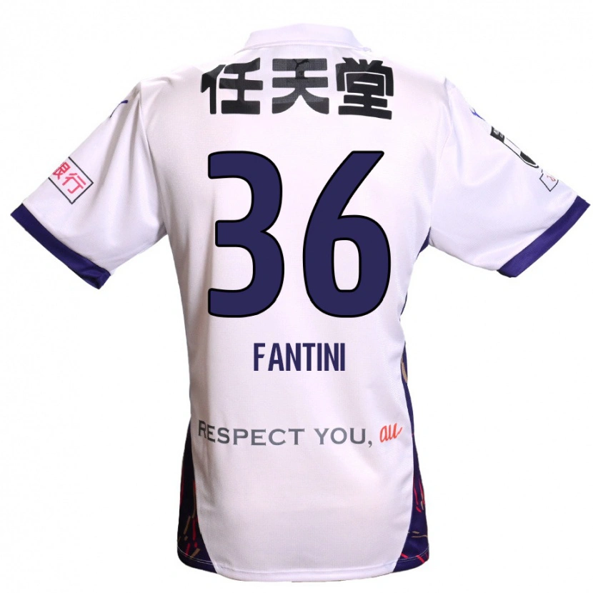 Danxen Barn Akira Fantini #36 Vit Lila Svart Bortatröja Matchtröjor 2025/26 Tröjor T-Tröja