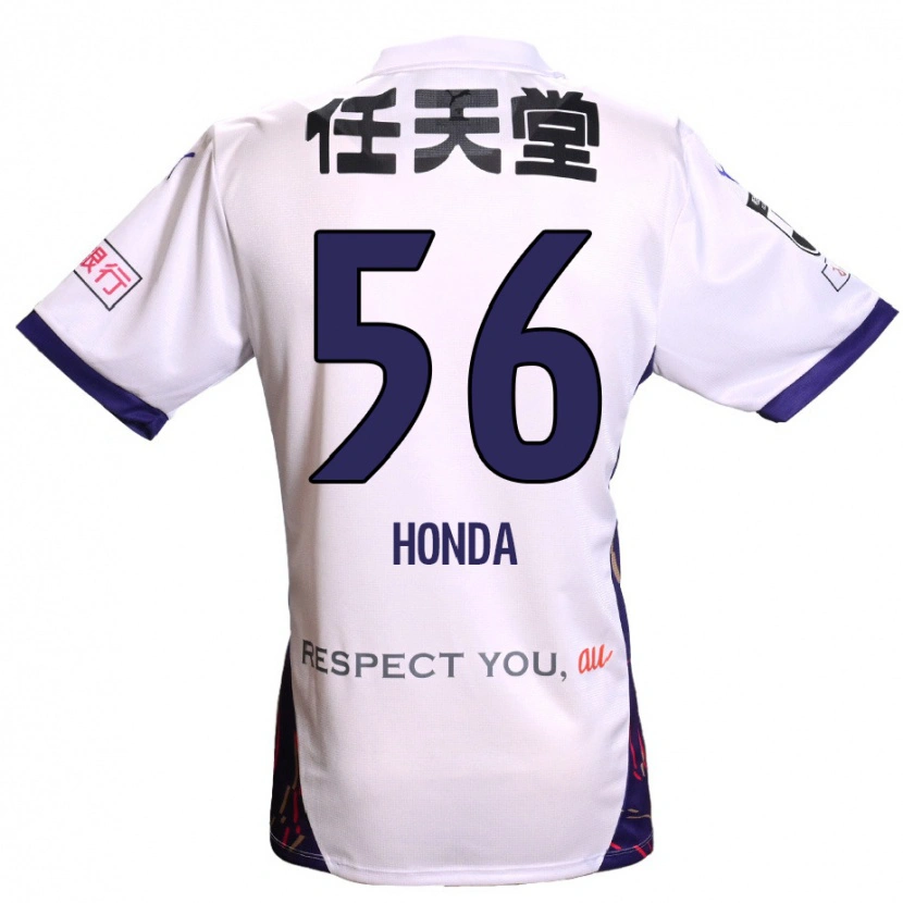 Danxen Barn Atsushi Honda #56 Vit Lila Svart Bortatröja Matchtröjor 2025/26 Tröjor T-Tröja