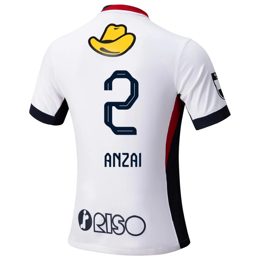 Danxen Barn Koki Anzai #2 Vit Svart Bortatröja Matchtröjor 2025/26 Tröjor T-Tröja