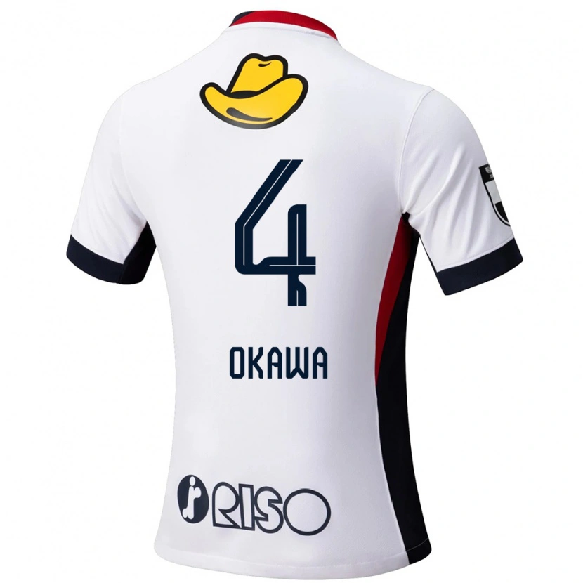 Danxen Barn Yugo Okawa #4 Vit Svart Bortatröja Matchtröjor 2025/26 Tröjor T-Tröja