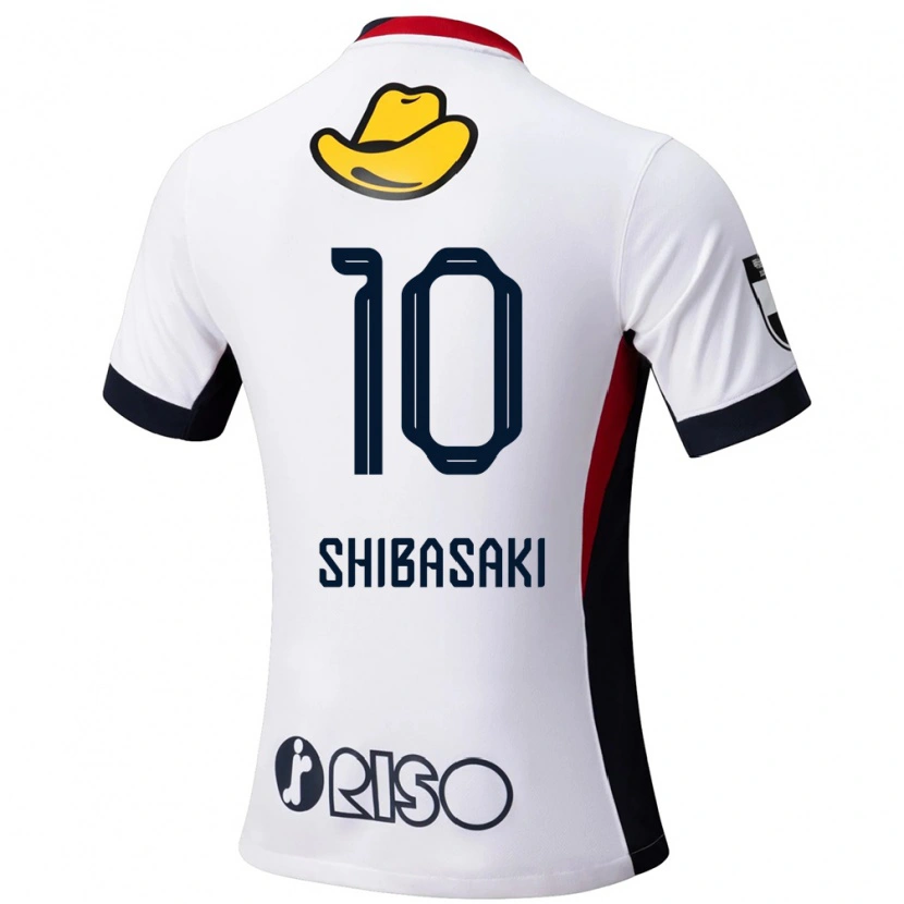 Danxen Barn Gaku Shibasaki #10 Vit Svart Bortatröja Matchtröjor 2025/26 Tröjor T-Tröja