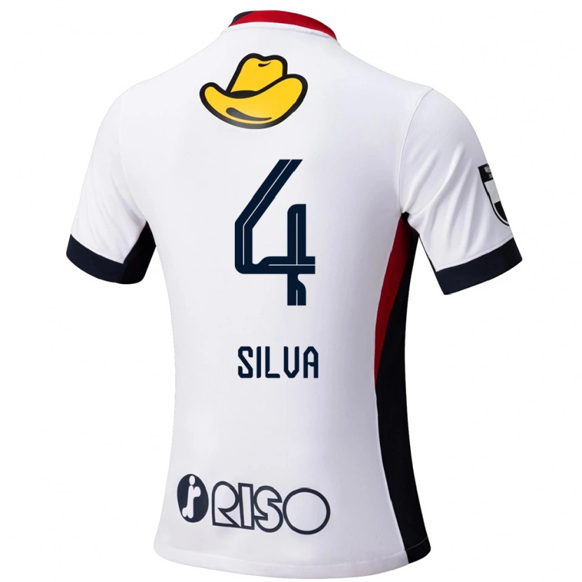 Danxen Barn Leo Silva #4 Vit Svart Bortatröja Matchtröjor 2025/26 Tröjor T-Tröja