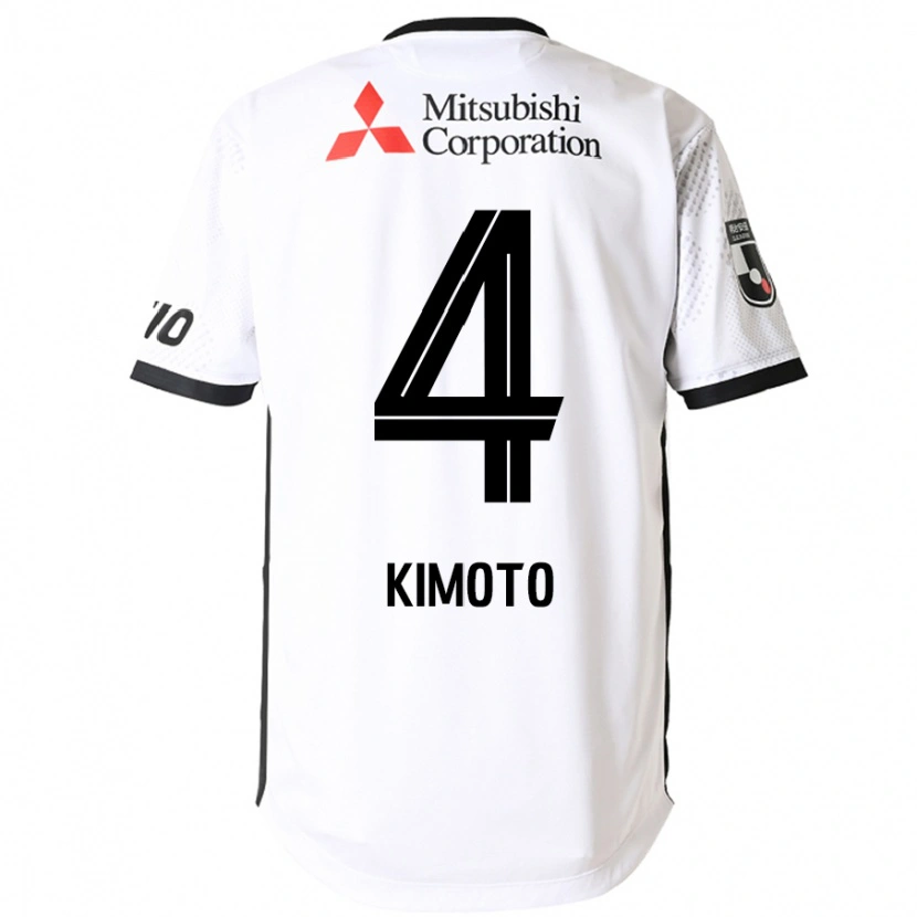 Danxen Barn Yasuki Kimoto #4 Vit Svart Bortatröja Matchtröjor 2025/26 Tröjor T-Tröja