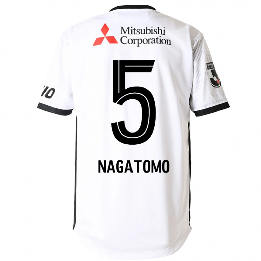 Danxen Barn Yuto Nagatomo #5 Vit Svart Bortatröja Matchtröjor 2025/26 Tröjor T-Tröja