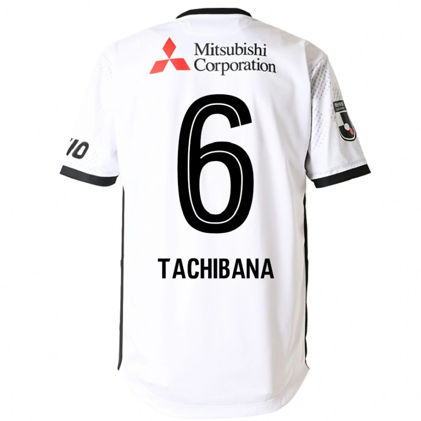 Danxen Barn Keigo Tachibana #6 Vit Svart Bortatröja Matchtröjor 2025/26 Tröjor T-Tröja