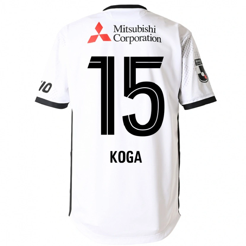 Danxen Barn Shun Koga #15 Vit Svart Bortatröja Matchtröjor 2025/26 Tröjor T-Tröja