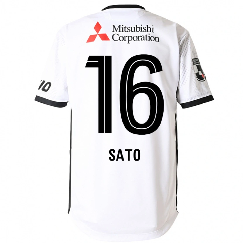 Danxen Barn Kein Sato #16 Vit Svart Bortatröja Matchtröjor 2025/26 Tröjor T-Tröja