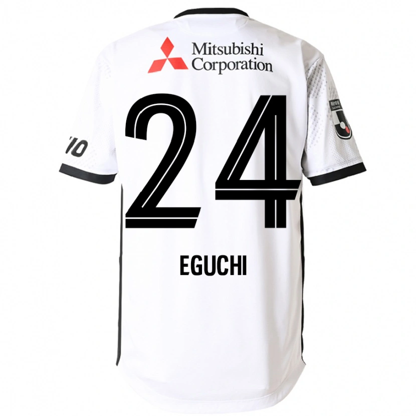 Danxen Barn Kaito Eguchi #24 Vit Svart Bortatröja Matchtröjor 2025/26 Tröjor T-Tröja
