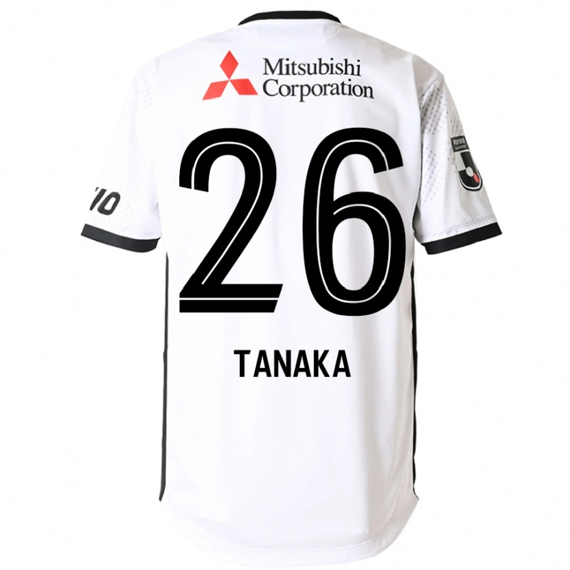 Danxen Barn Haruto Tanaka #26 Vit Svart Bortatröja Matchtröjor 2025/26 Tröjor T-Tröja
