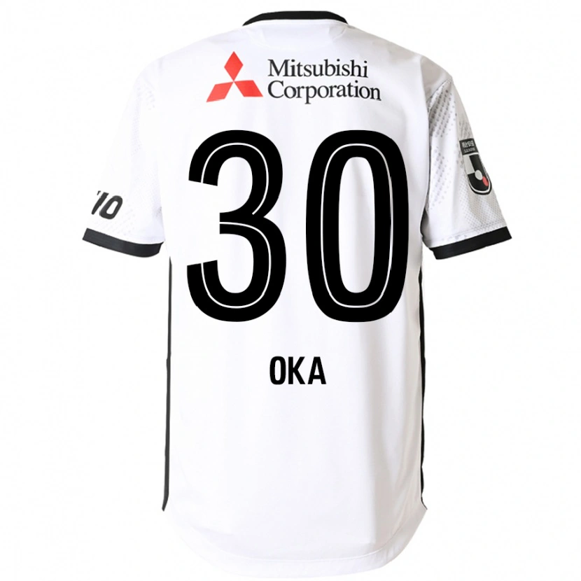 Danxen Barn Teppei Oka #30 Vit Svart Bortatröja Matchtröjor 2025/26 Tröjor T-Tröja