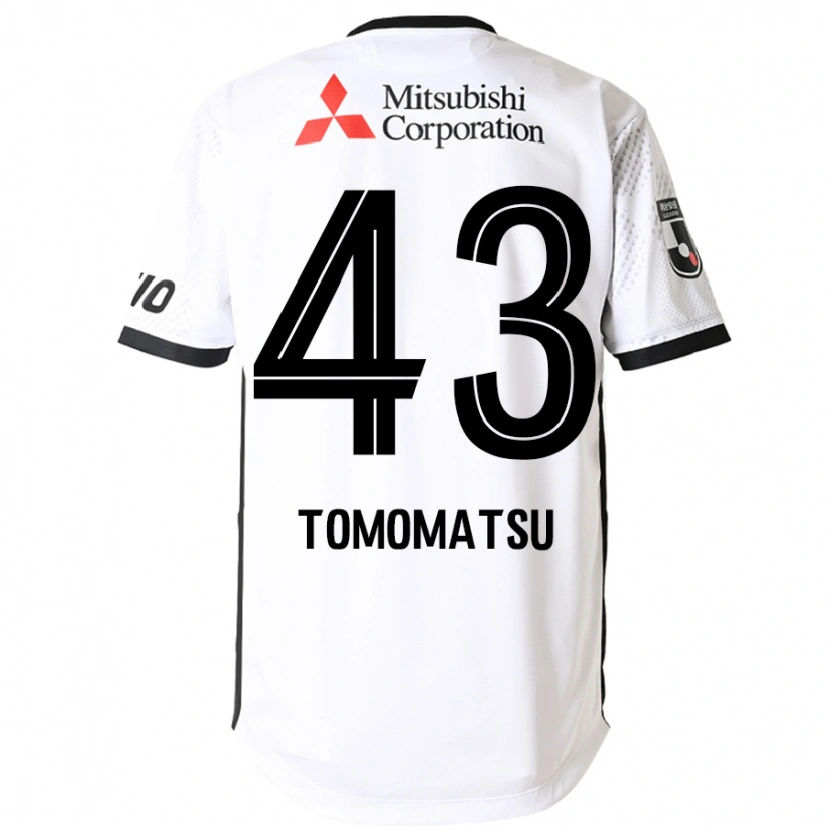 Danxen Barn Yuki Tomomatsu #43 Vit Svart Bortatröja Matchtröjor 2025/26 Tröjor T-Tröja