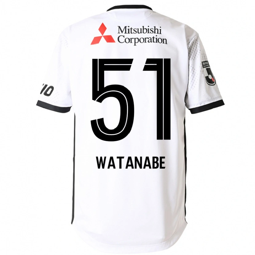 Danxen Barn Matthew Watanabe #51 Vit Svart Bortatröja Matchtröjor 2025/26 Tröjor T-Tröja