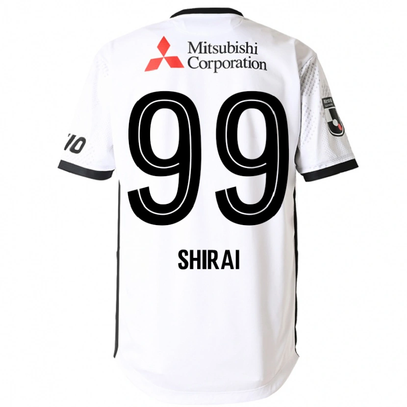 Danxen Barn Kosuke Shirai #99 Vit Svart Bortatröja Matchtröjor 2025/26 Tröjor T-Tröja