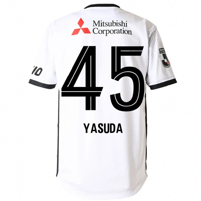 Danxen Barn Kojiro Yasuda #45 Vit Svart Bortatröja Matchtröjor 2025/26 Tröjor T-Tröja