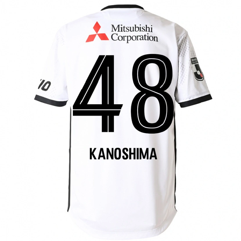 Danxen Barn Yu Kanoshima #48 Vit Svart Bortatröja Matchtröjor 2025/26 Tröjor T-Tröja