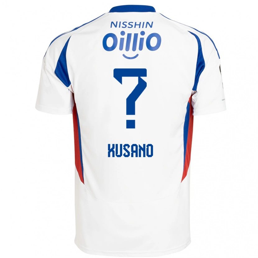 Danxen Barn Riku Kusano #0 Vit Kungsblå Bortatröja Matchtröjor 2025/26 Tröjor T-Tröja
