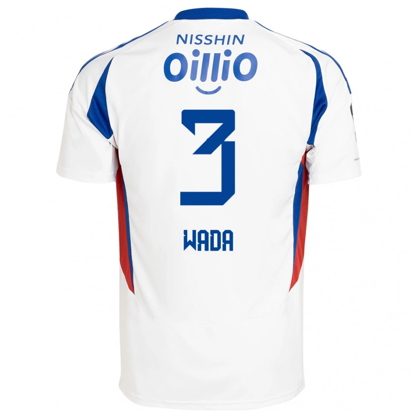 Danxen Barn Yusei Wada #3 Vit Kungsblå Bortatröja Matchtröjor 2025/26 Tröjor T-Tröja