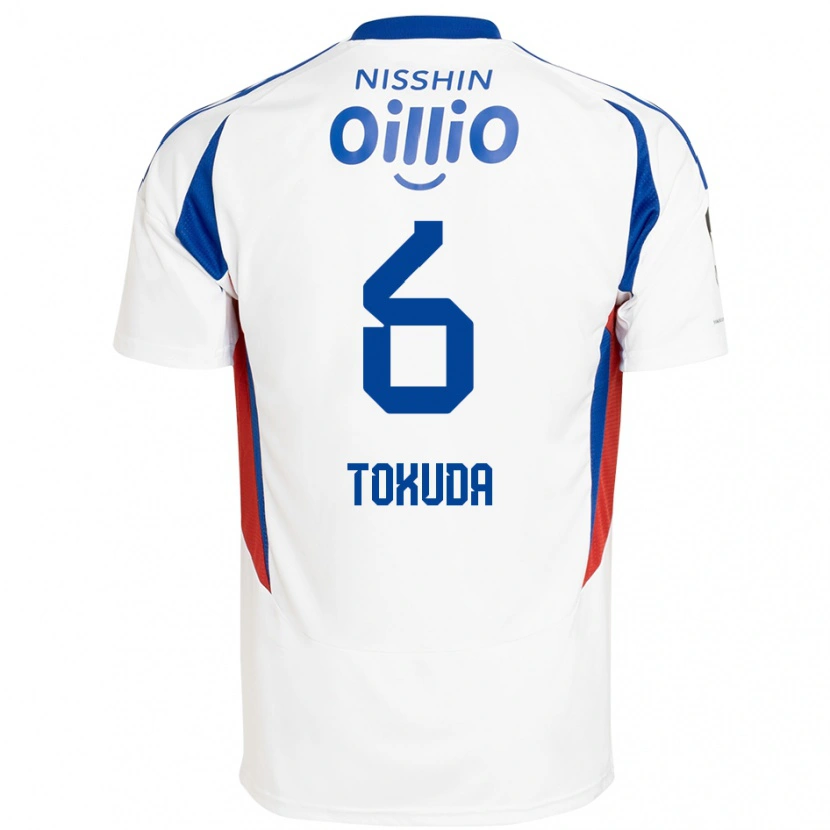 Danxen Barn Yuma Tokuda #6 Vit Kungsblå Bortatröja Matchtröjor 2025/26 Tröjor T-Tröja